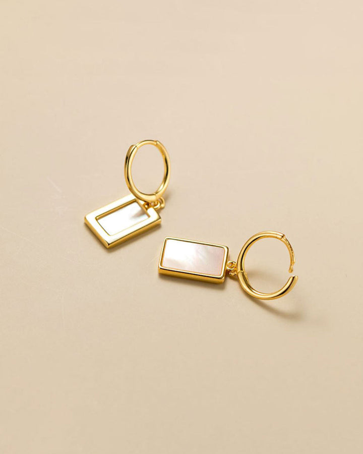 Alessia Mother Of Pearl Hoop Earrings