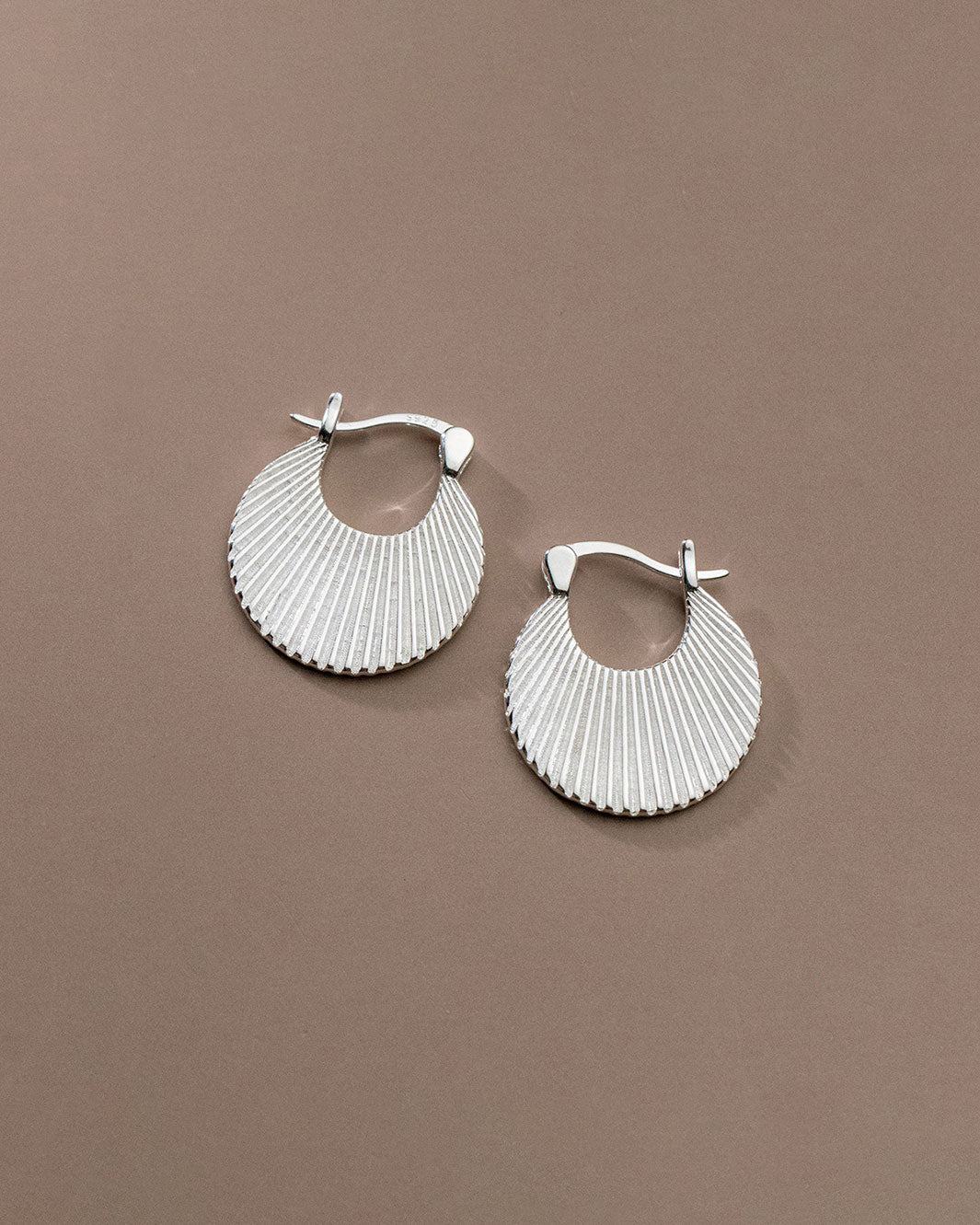 Selena Folding Textured Hoop Earrings