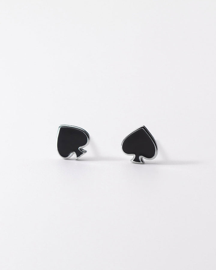 Spade Symbol Stud Earrings