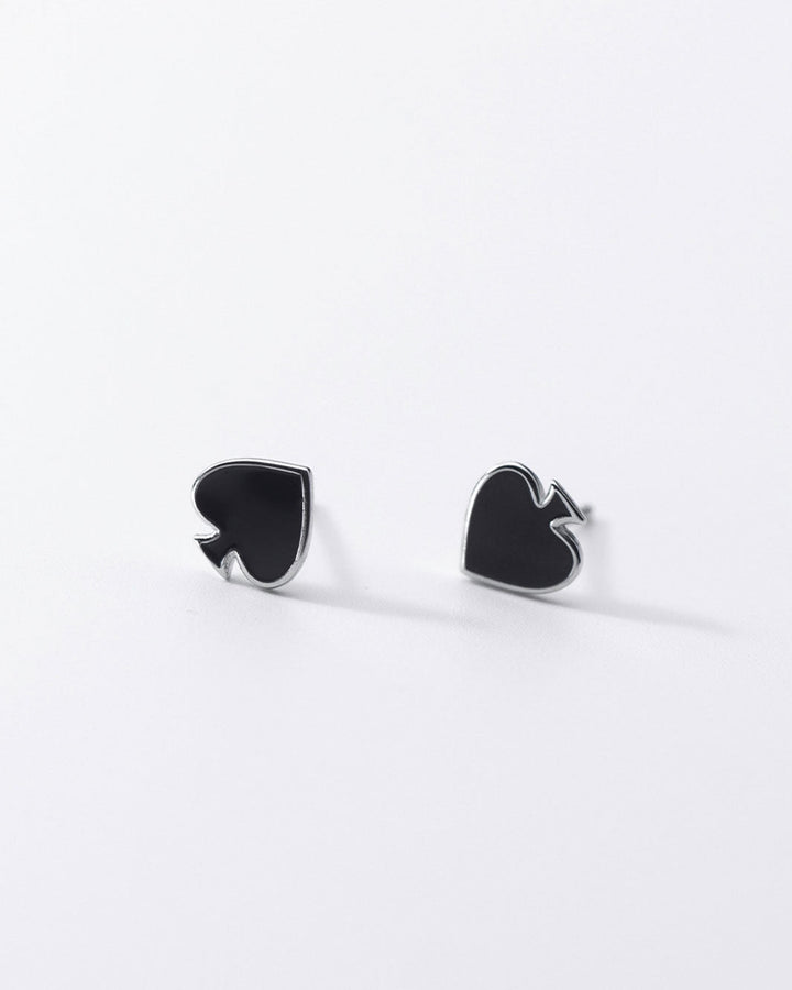 Spade Symbol Stud Earrings