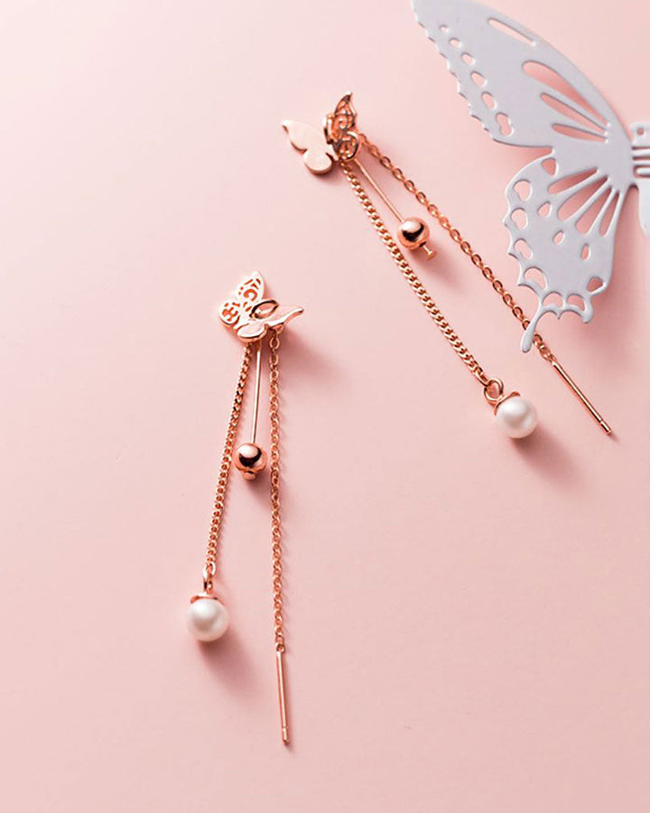 Clytia Butterfly Threader Earrings