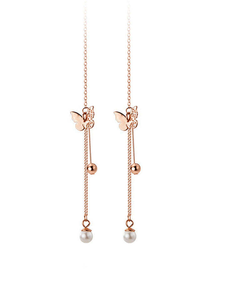 Clytia Butterfly Threader Earrings