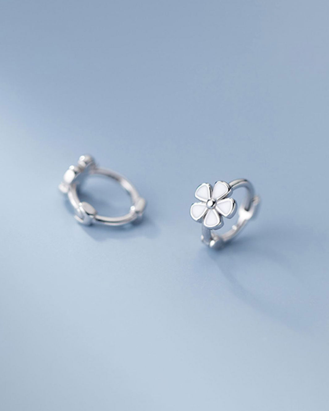 Floral Huggie Earrings