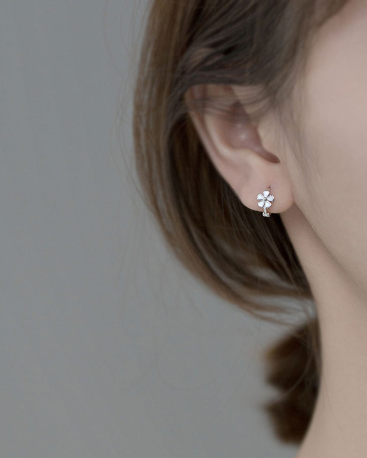 Floral Huggie Earrings