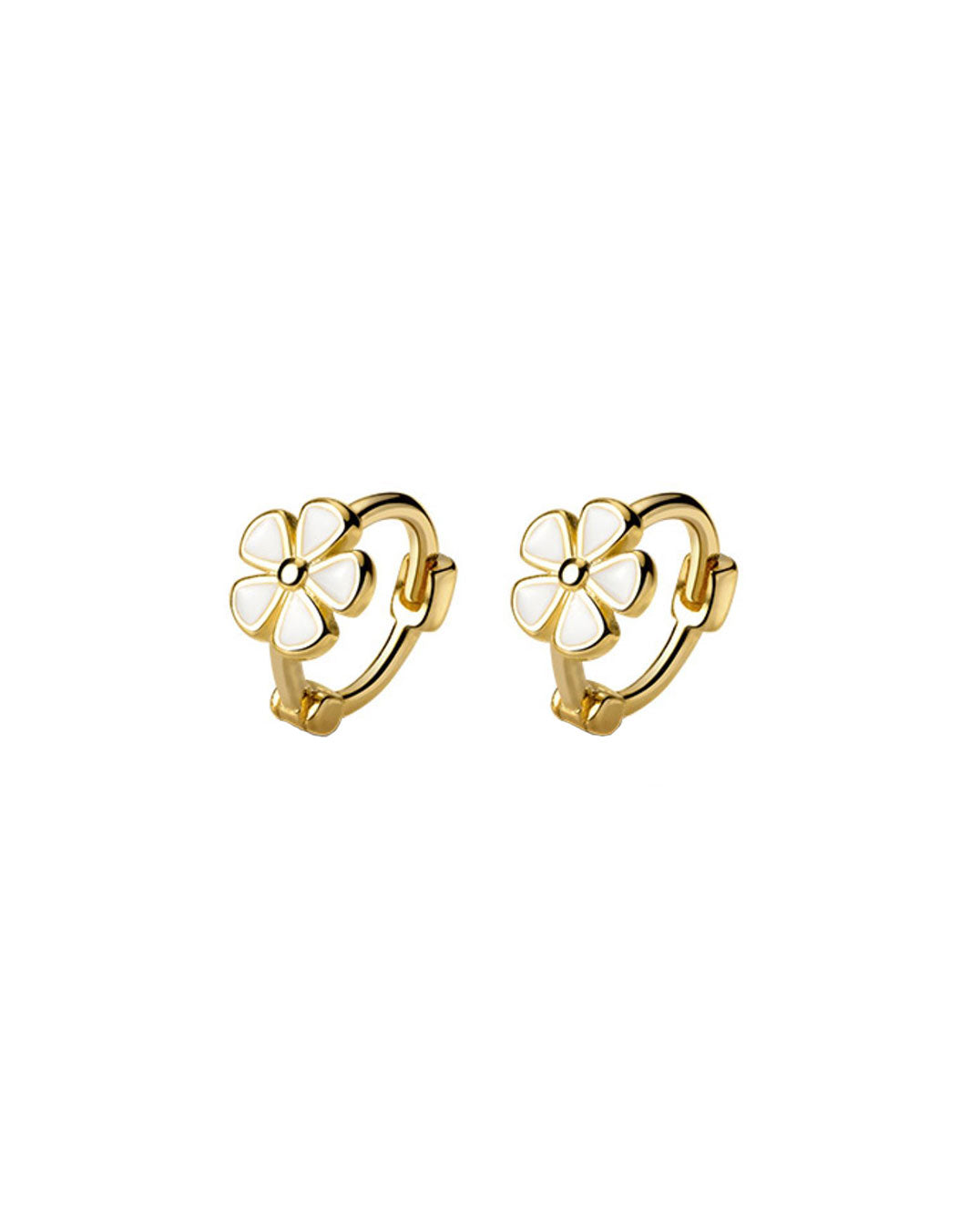 Floral Huggie Earrings