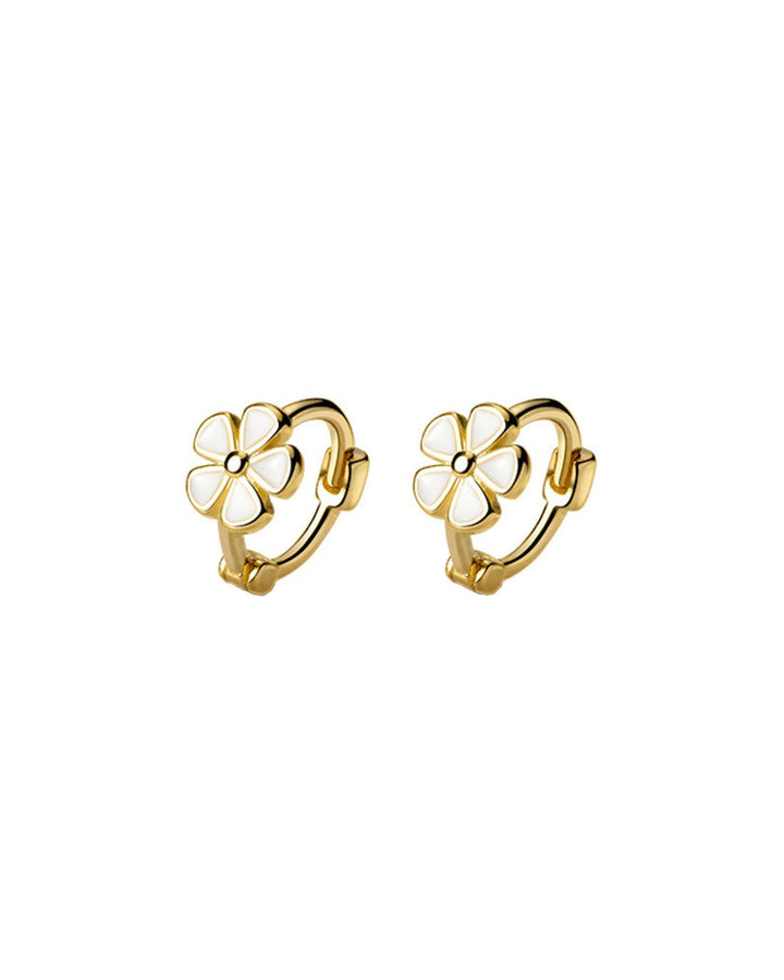 Floral Huggie Earrings