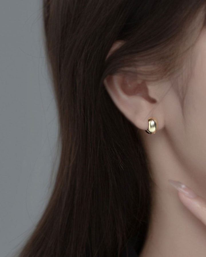 Tiny Thick Huggie Earrings