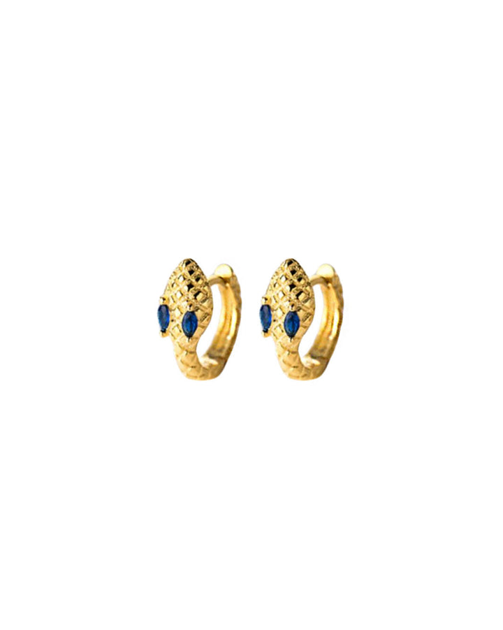 Snake Texture Huggie Earrings