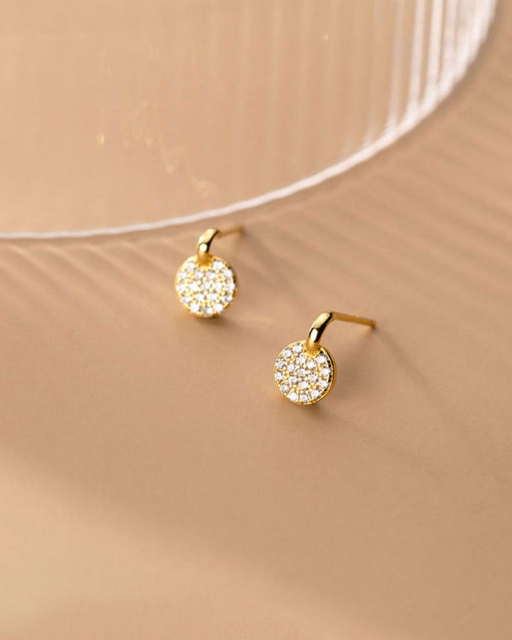 Diamante Round Stud Earrings