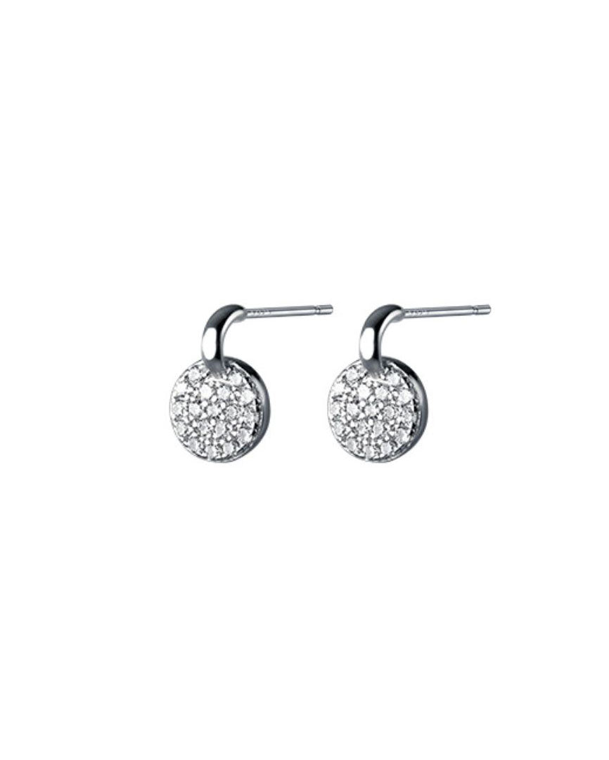 Diamante Round Stud Earrings