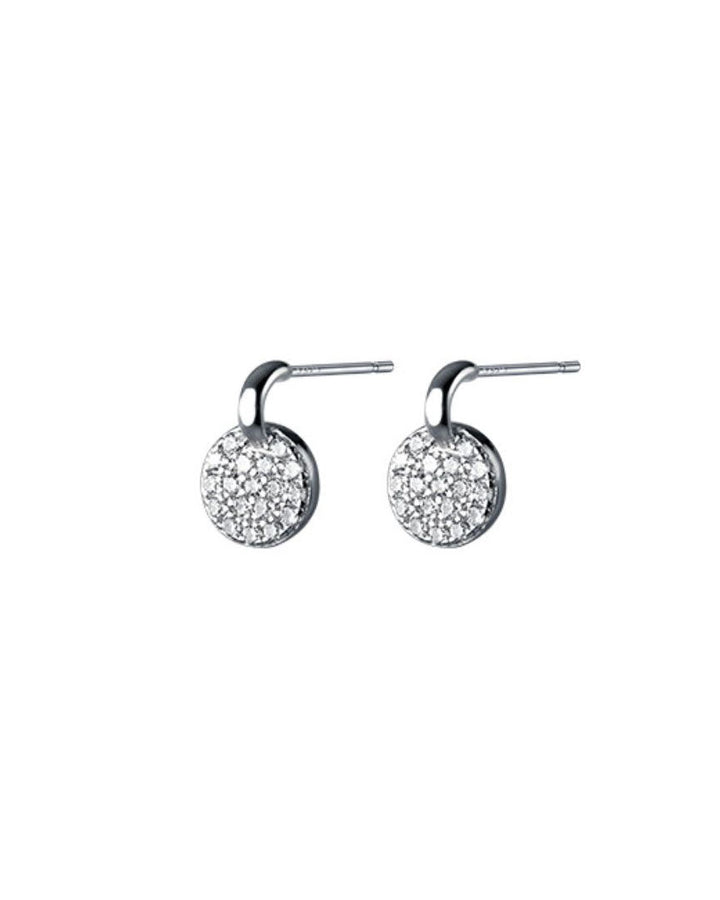Diamante Round Stud Earrings