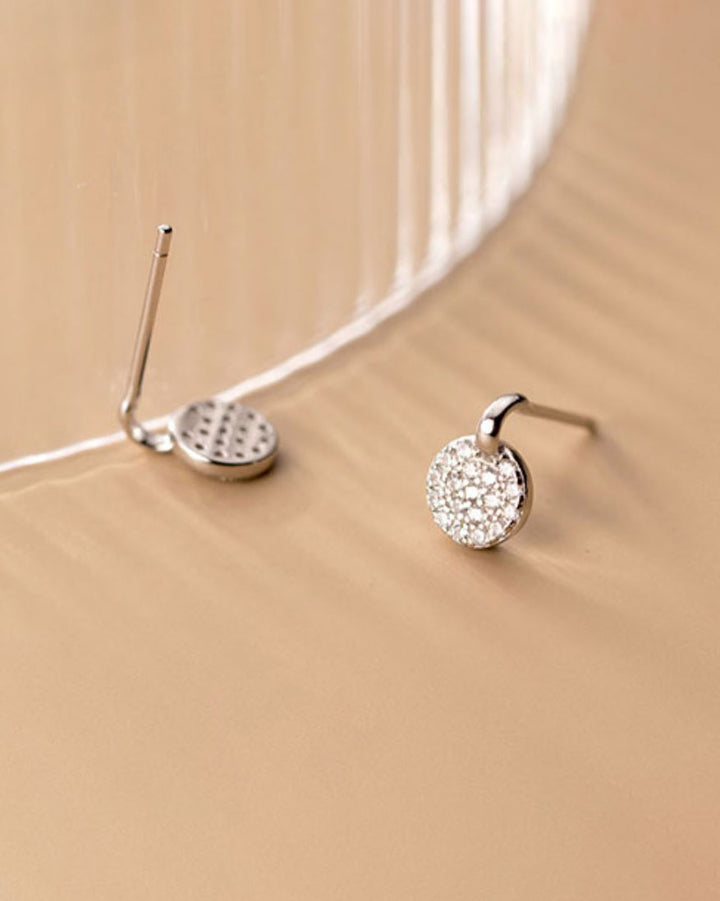 Diamante Round Stud Earrings