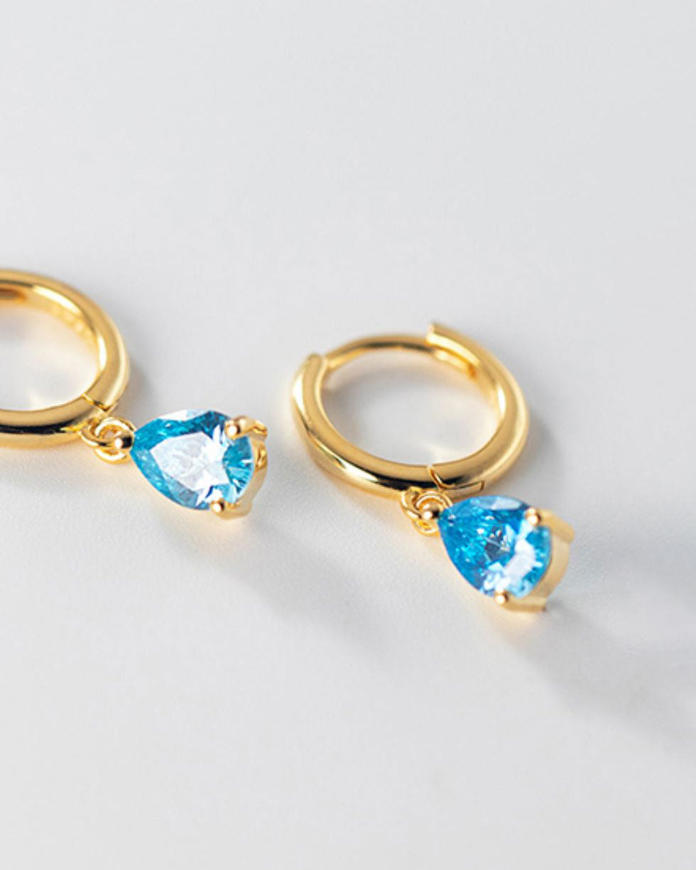 Gemstone Huggie Earrings