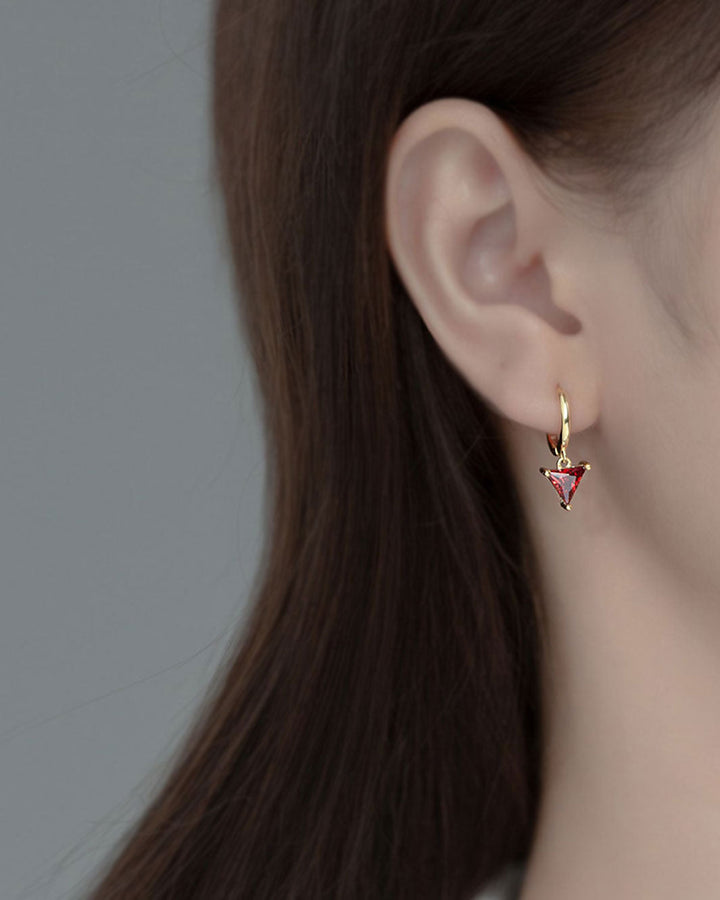 Gemstone Huggie Earrings
