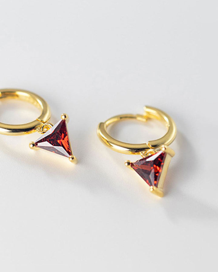Gemstone Huggie Earrings