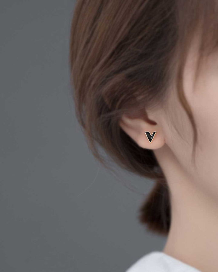V Stud Earrings