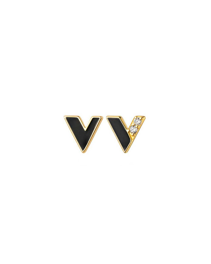 V Stud Earrings