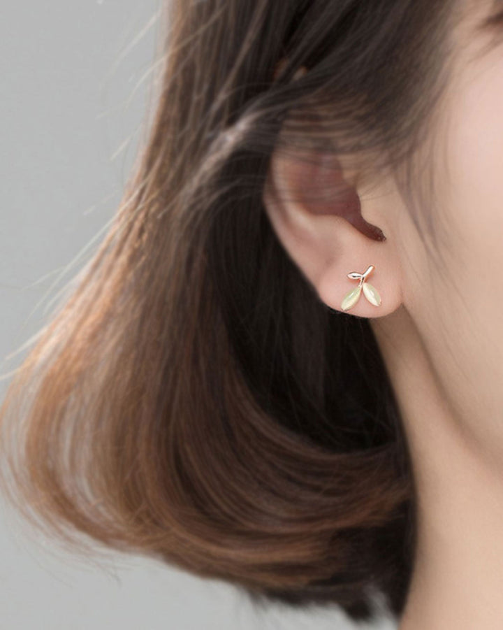 Olive Branch Stud Earrings