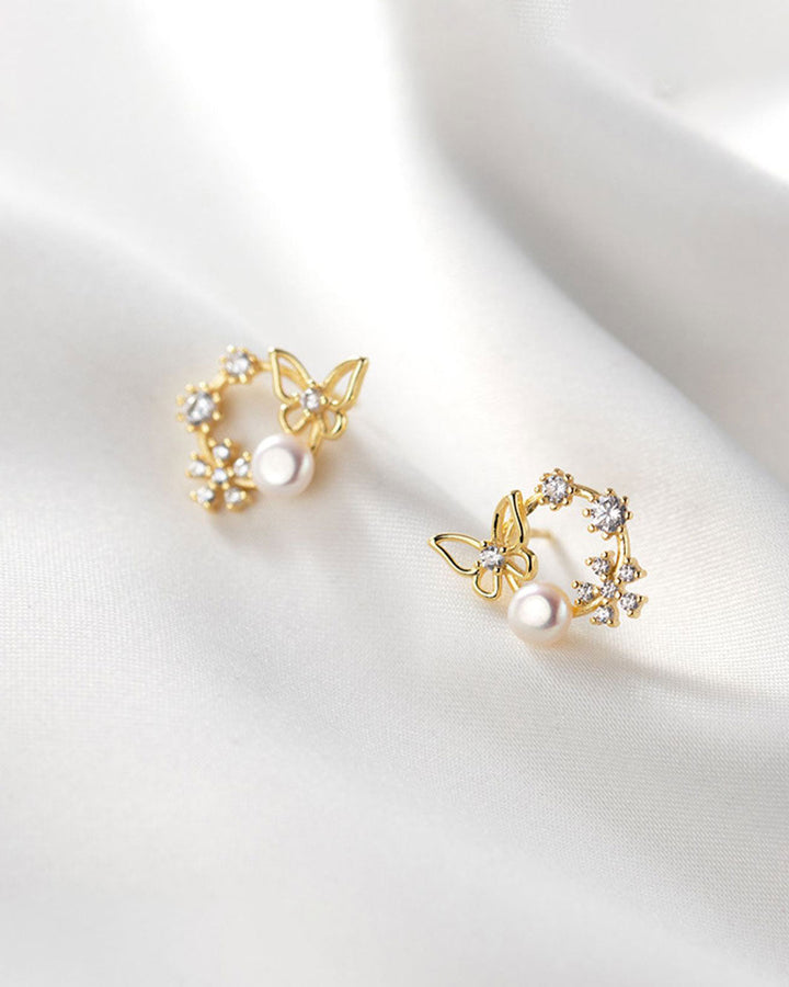 Magnolia Floral Stud Earrings