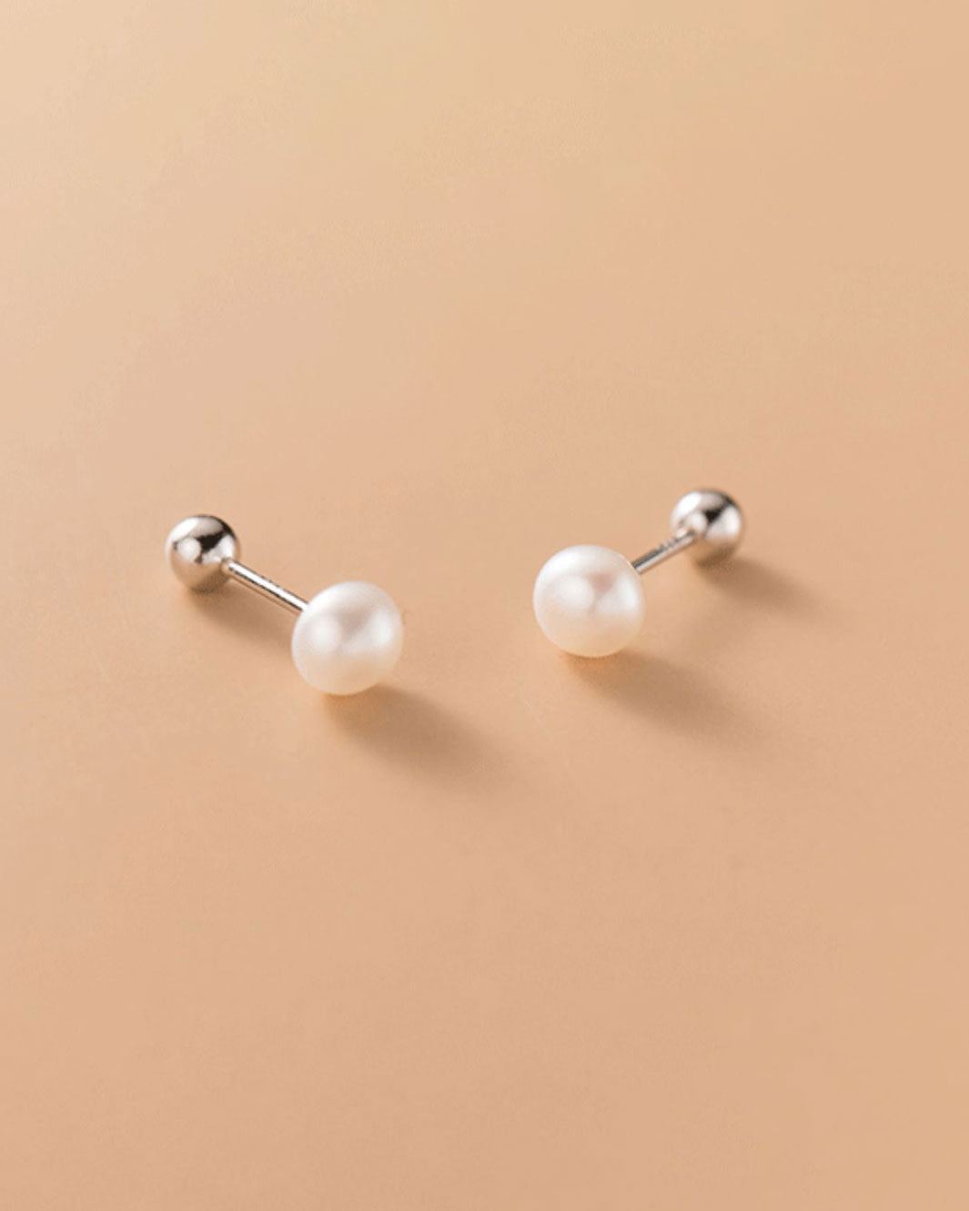 Mother of Pearl Barbell Earrings