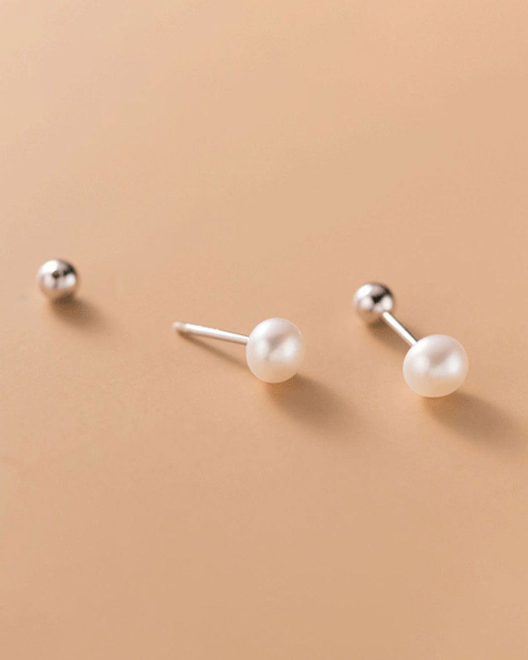 Mother of Pearl Barbell Earrings