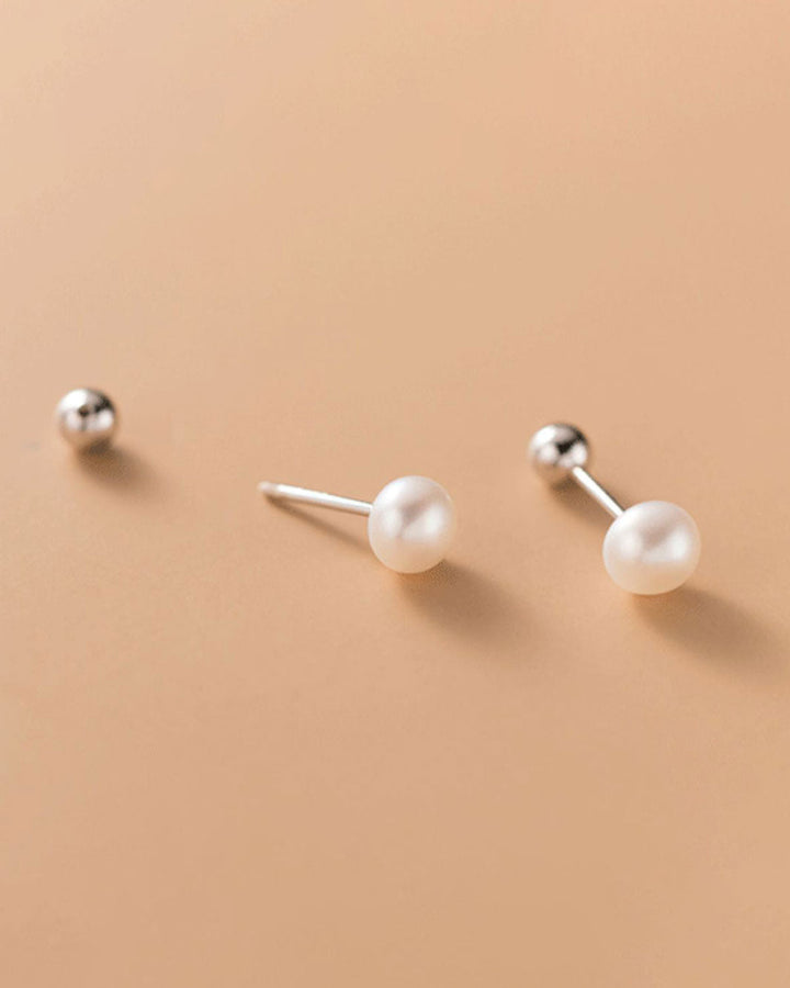 Mother of Pearl Barbell Earrings