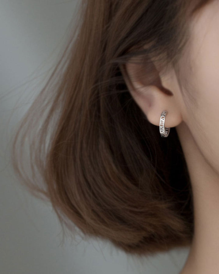Roman Numeral Hoop Earrings