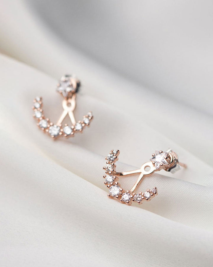 Diamante Star Jacket Earrings
