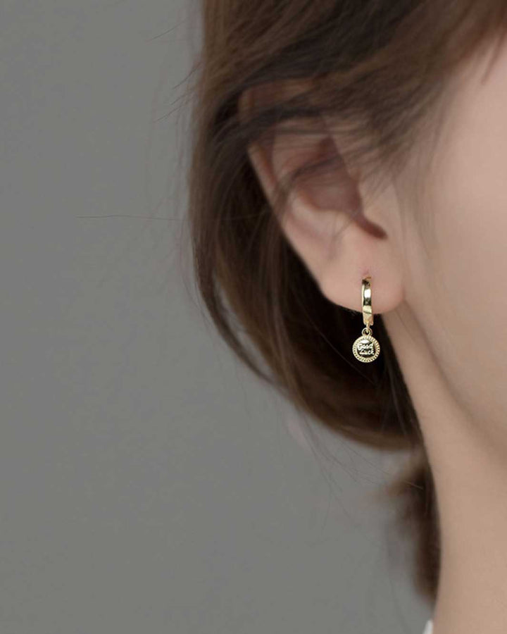 Good Luck Charm Huggie Earrings