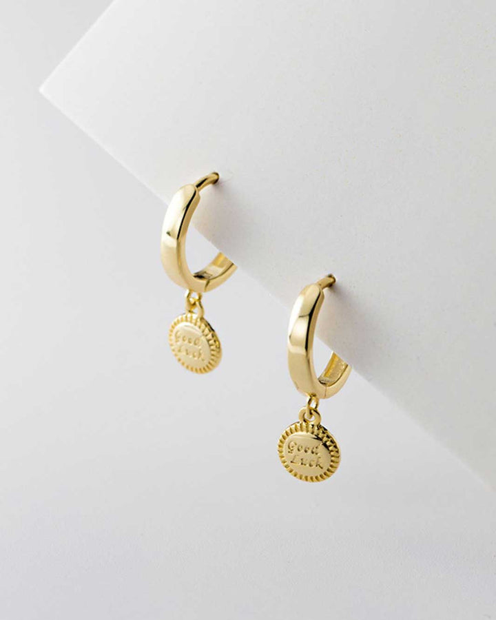 Good Luck Charm Huggie Earrings