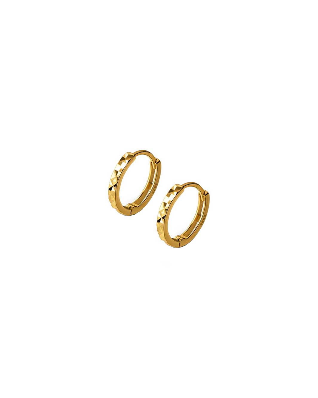 Haley Textured Huggie Hoops