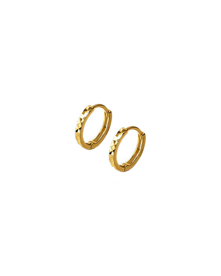 Haley Textured Huggie Hoops