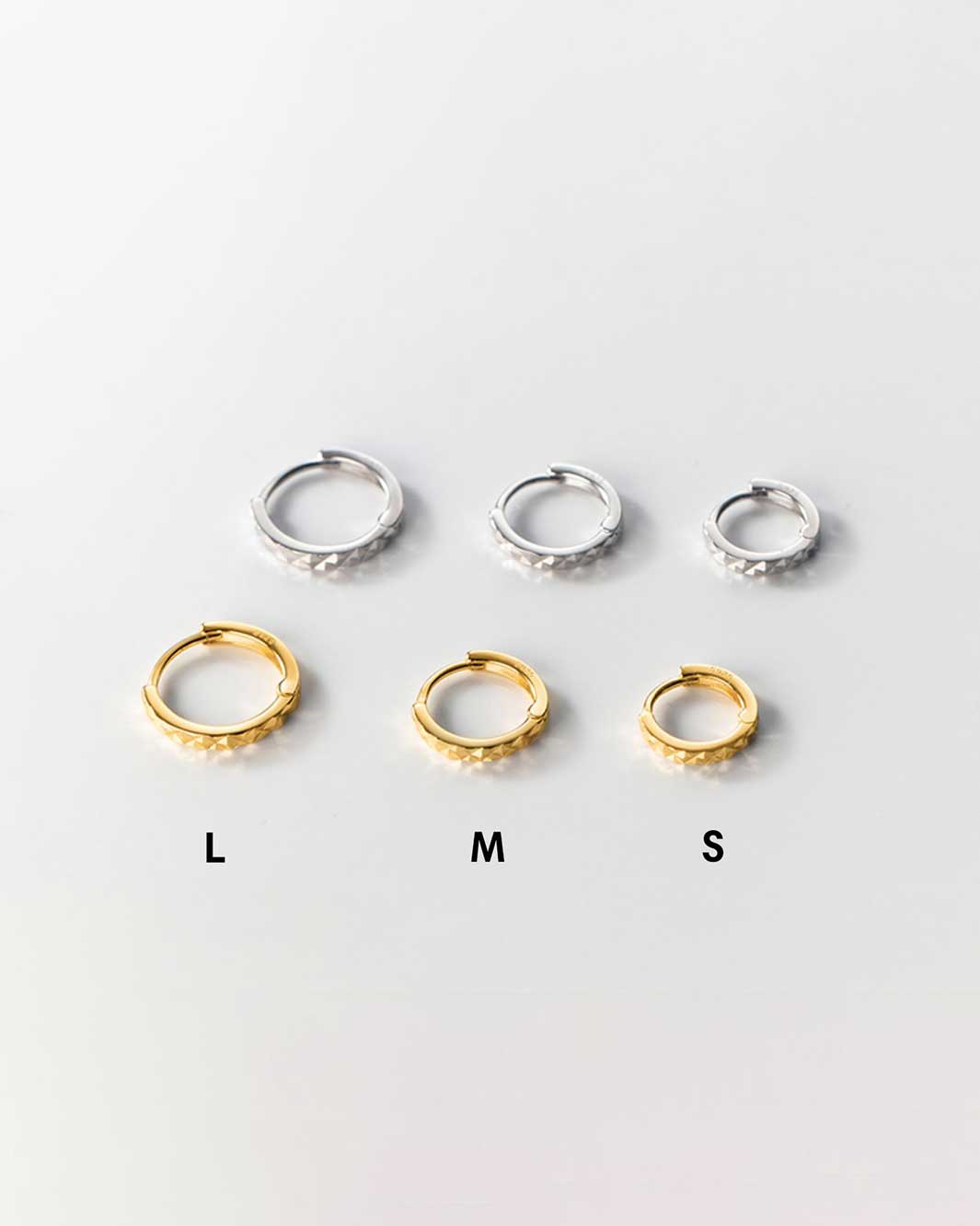 Haley Textured Huggie Hoops