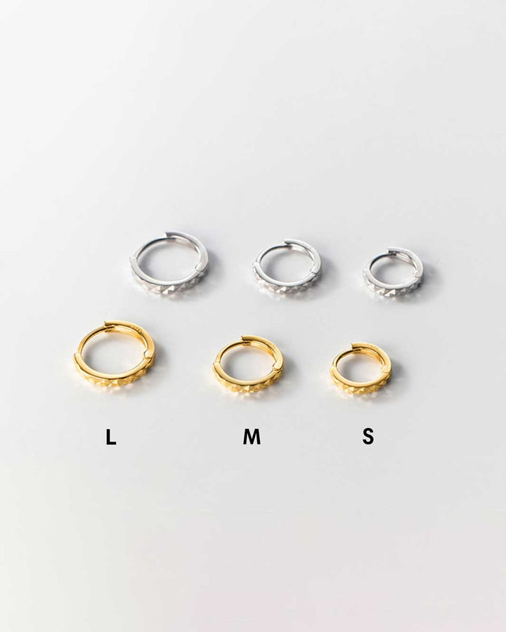 Haley Textured Huggie Hoops