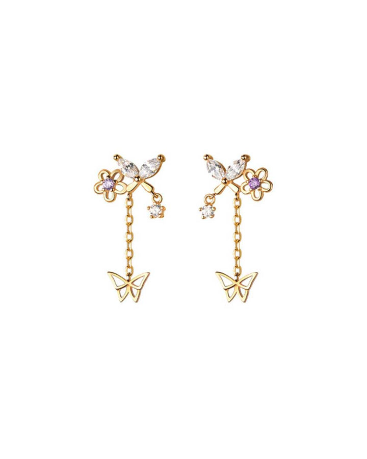 Aurora Butterflies Drop Earrings