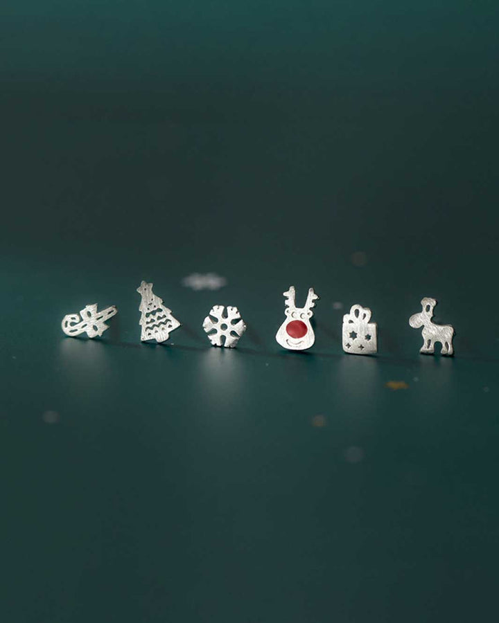 Christmas Festive Stud Earrings Set