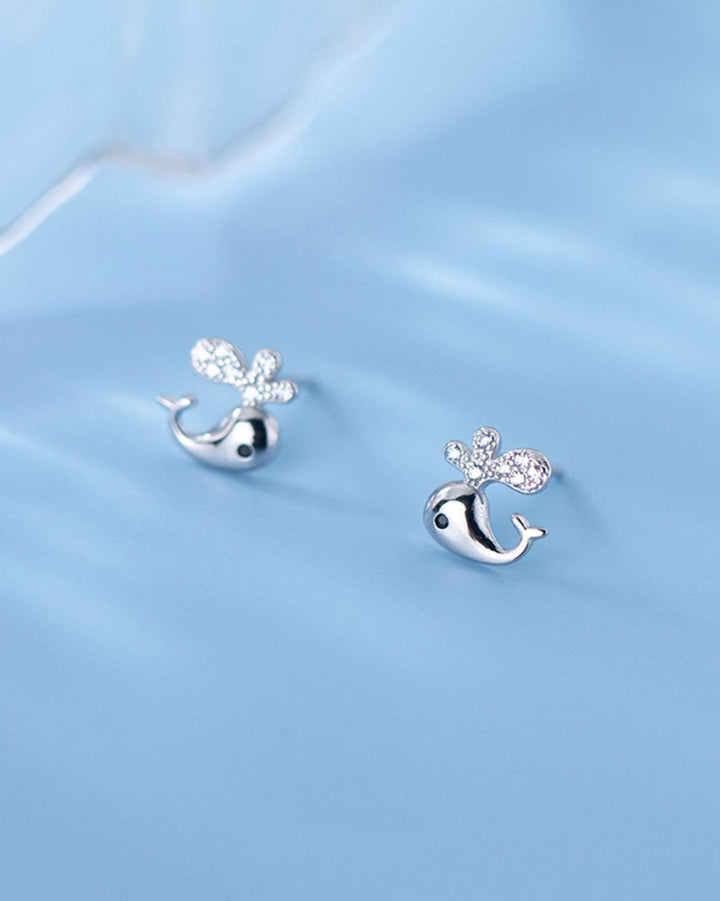 Whale Stud Earrings