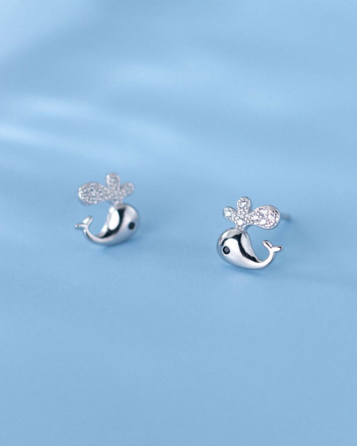 Whale Stud Earrings