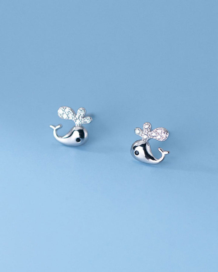 Whale Stud Earrings