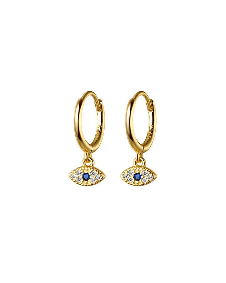 Diamante Evil Eye Huggie Earrings