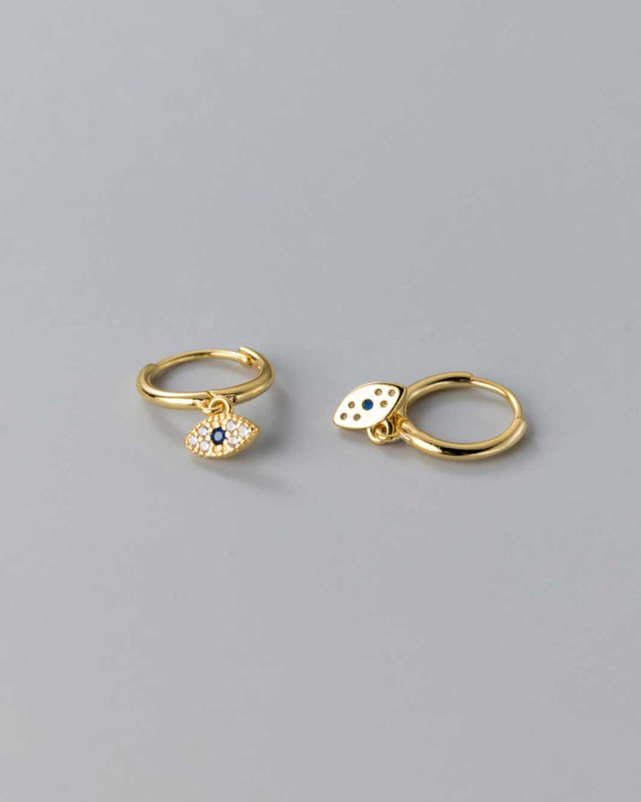Diamante Evil Eye Huggie Earrings