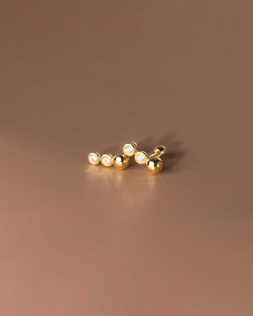 Triple Circle Barbell Earrings