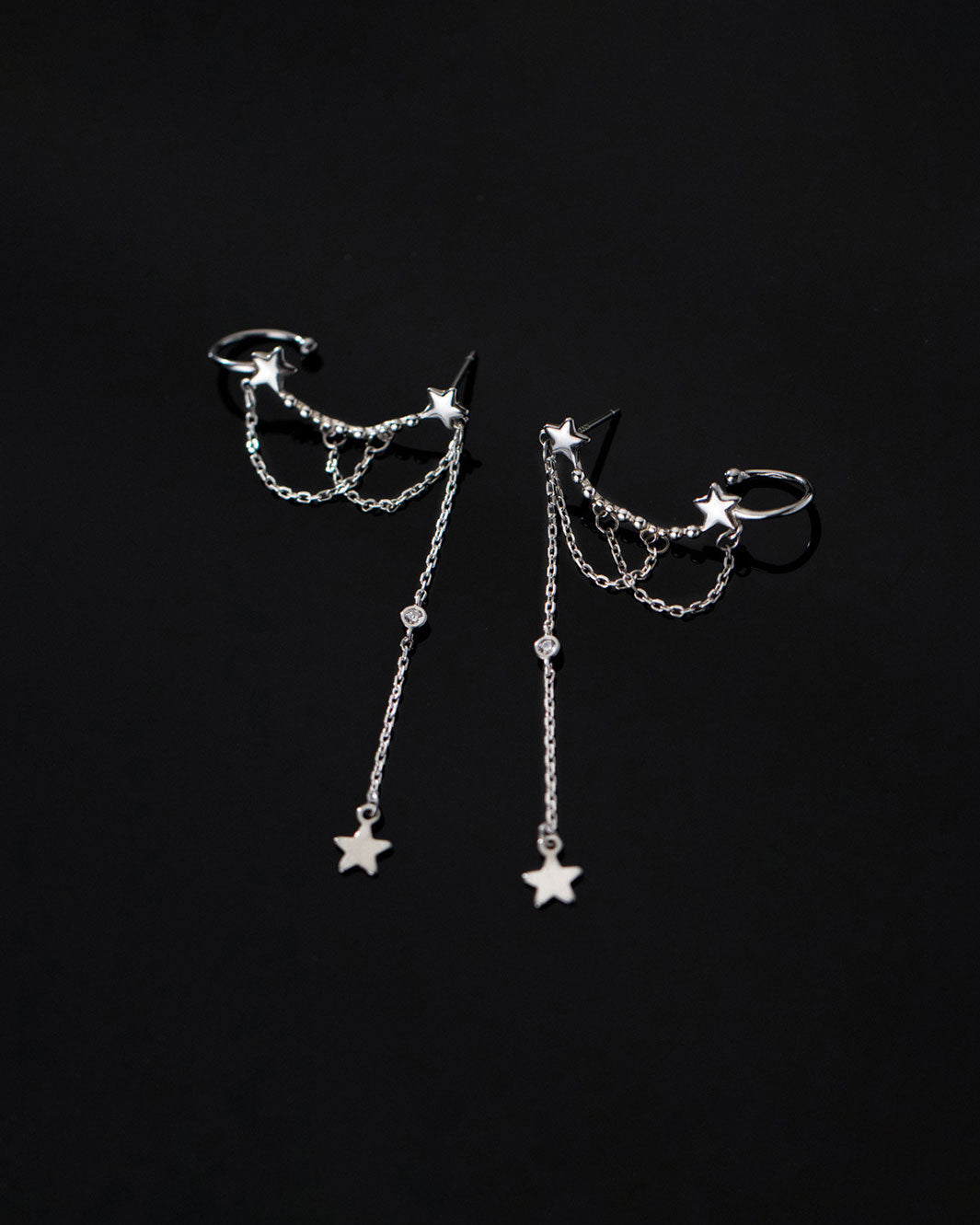 Galaxy Stud and Cuff Earrings