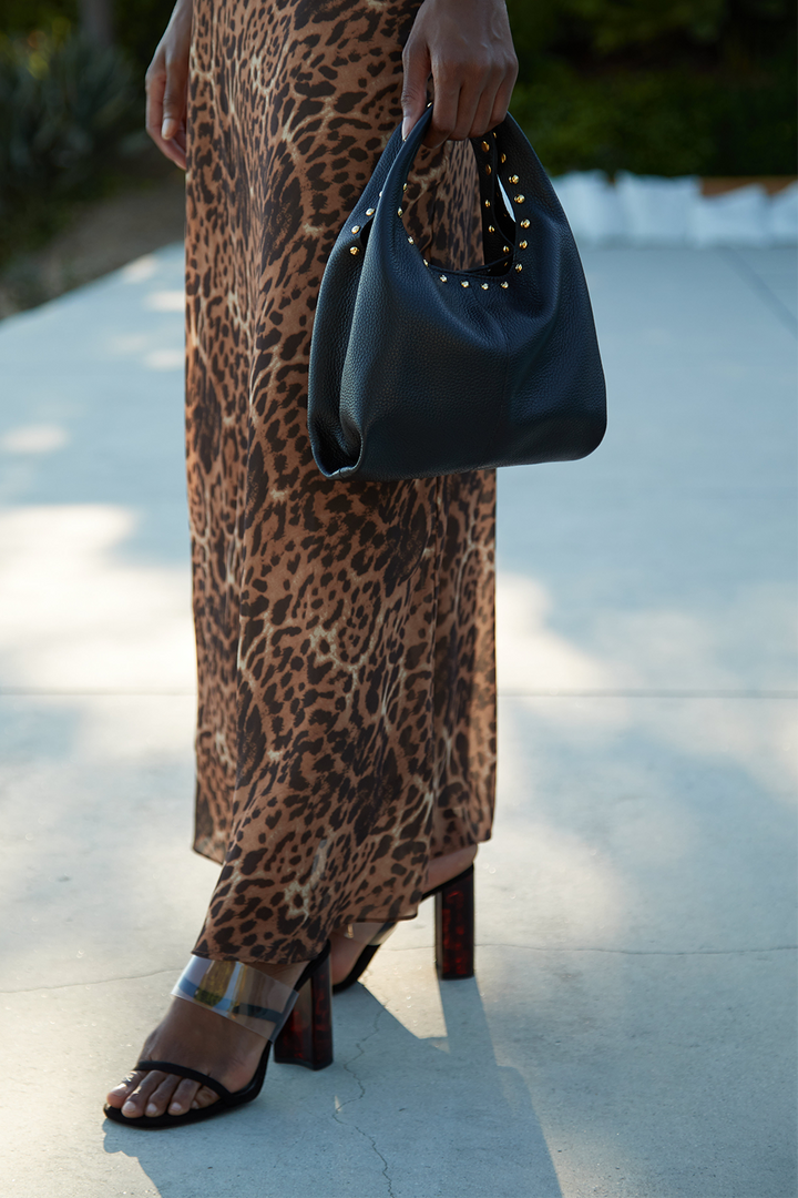 SIDNEY MINI LEATHER TOTE STUDDED