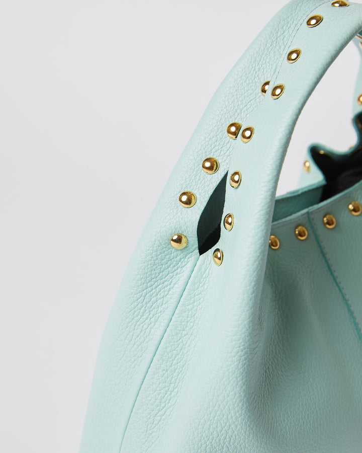 SIDNEY MINI LEATHER TOTE STUDDED