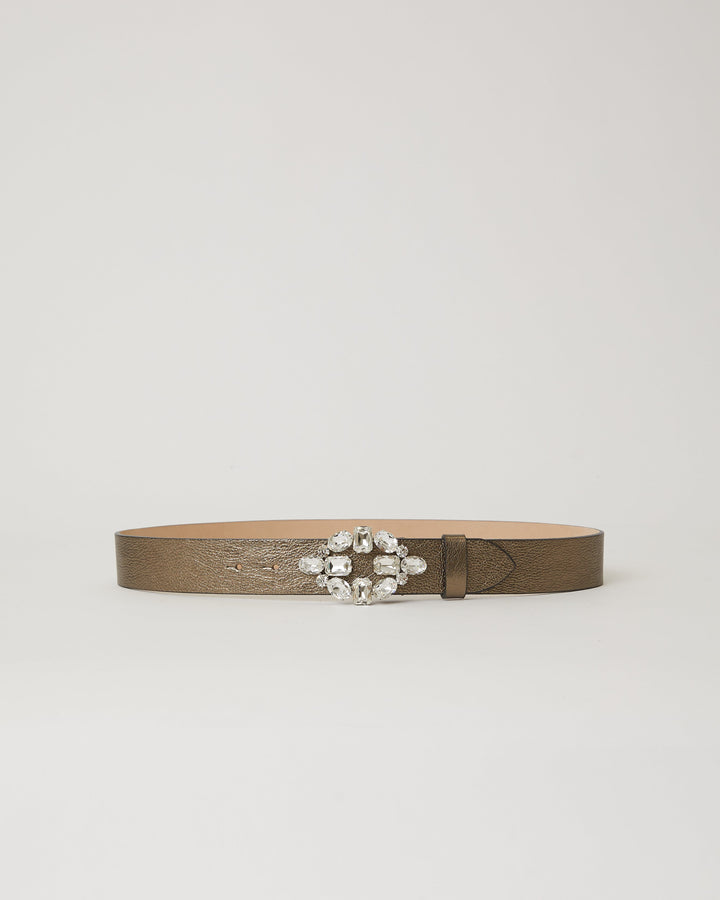 ALINA METALLIC LEATHER BELT