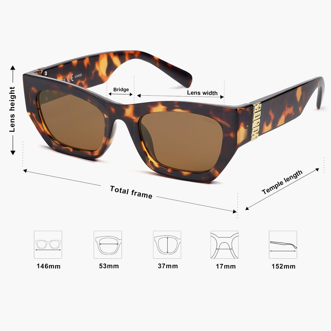 5 Colors - Minimalist Square Frame Sunglasses
