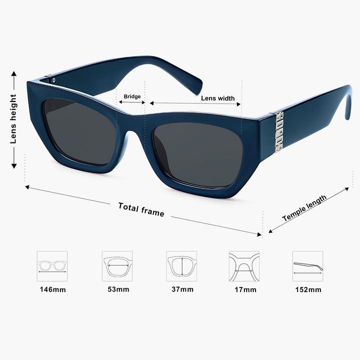 5 Colors - Minimalist Square Frame Sunglasses