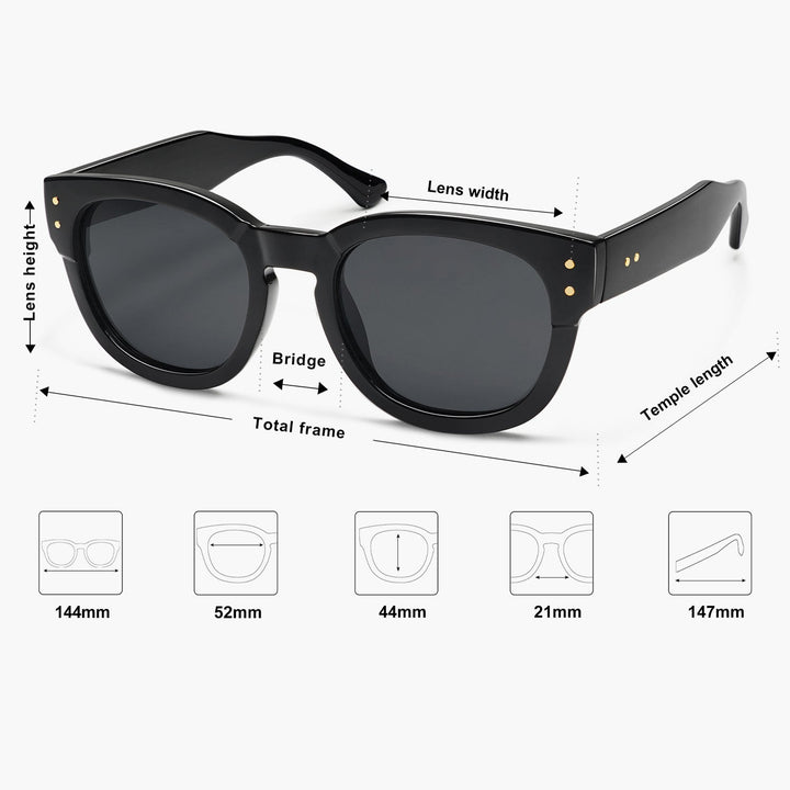 5 color luxury rhinestone lens polarized sunglasses