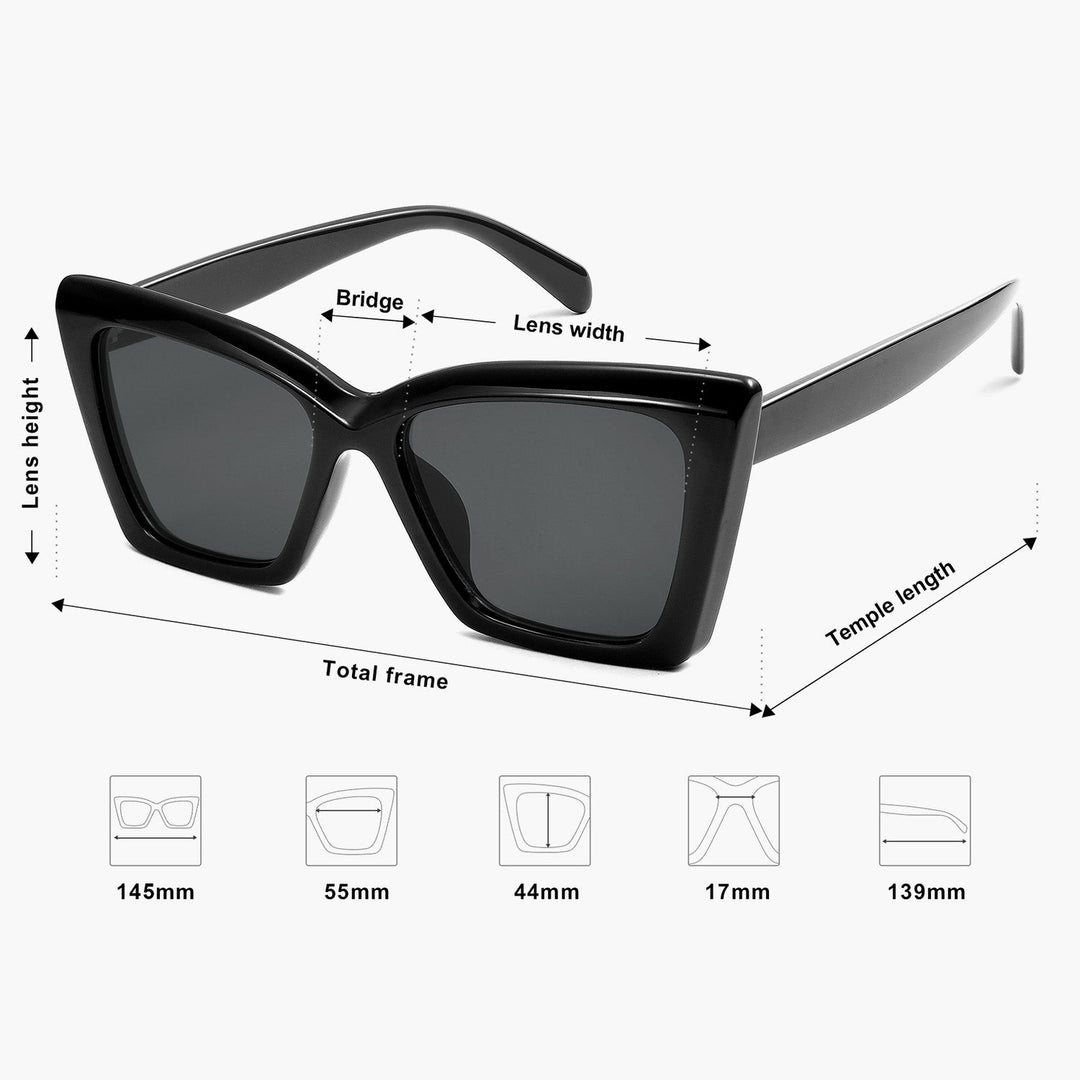 4 Colors - Classic Style Flat Glasses